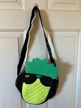 VS PINK NWOT! Pineapple Crossbody Bag with Green Top